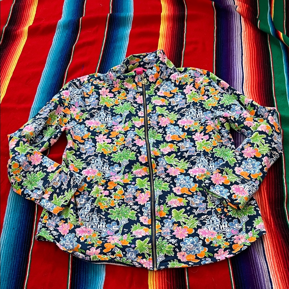 Disney Mickey Lilly Pulitzer Floral Zip-Up Jacket